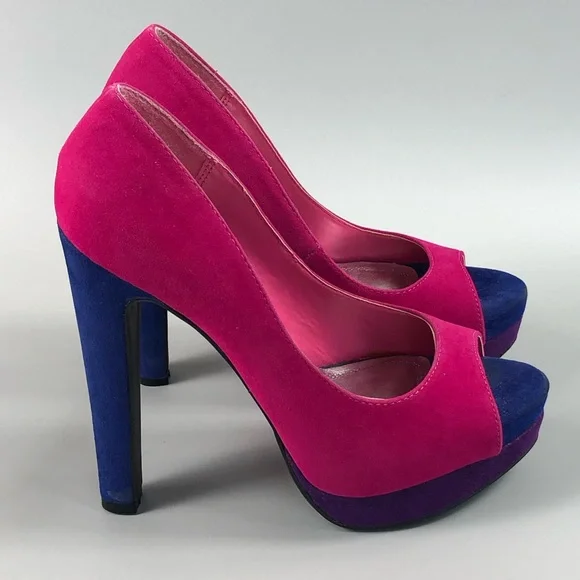 Rouge Helium Lust-2 Women’s Peep Toe Heels Size 8 - Picture 2 of 12